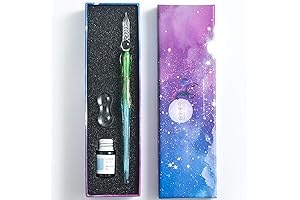 Glass Dip Pen, Handmade Crystal Signature Writing Pen