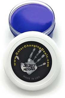 Blue to Violet Magic Paint Color Changing by Body Heat Thermochromic Fabric Paint Temperature Reactive for DIY Color Changing T-Shirts Shoes Arts Crafts Science Experiments