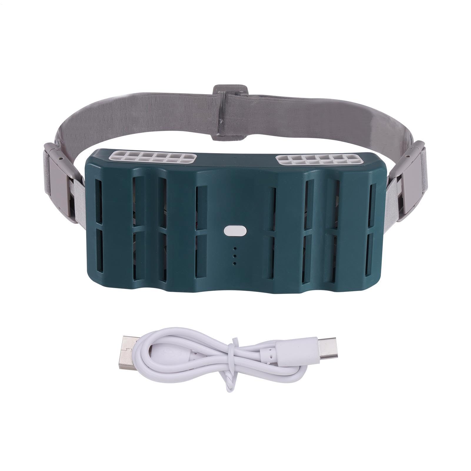 Ventilateur double circulation d'air rechargeable avec clip ceinture ergonomique