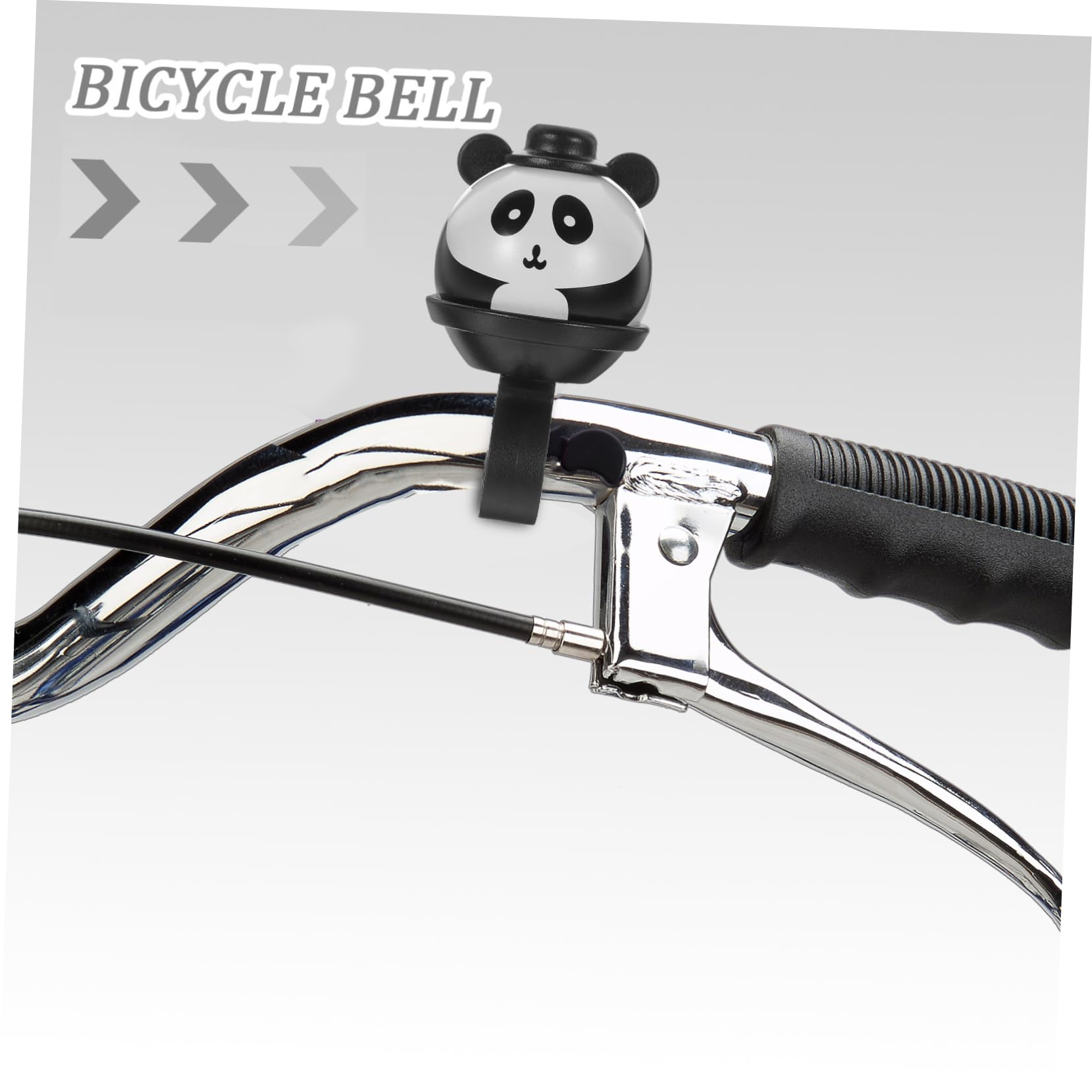 Mipcase 3pièces Cloche De Vélo Cartoon pour Sonnette Anti-Perte Cloche Portable pour Vélo Et Trottinette Design Panda Accessoire De Sécurité pour Garçons Et Filles
