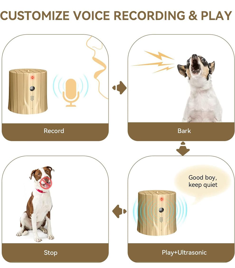 Dispositivo anti abbaiare, deterrente ad ultrasuoni per cani di tutte le dimensioni, deterrente per cani di tutte le dimensioni, deterrente per l'abbaio di cani ad ultrasuoni, deterrente impermeabile