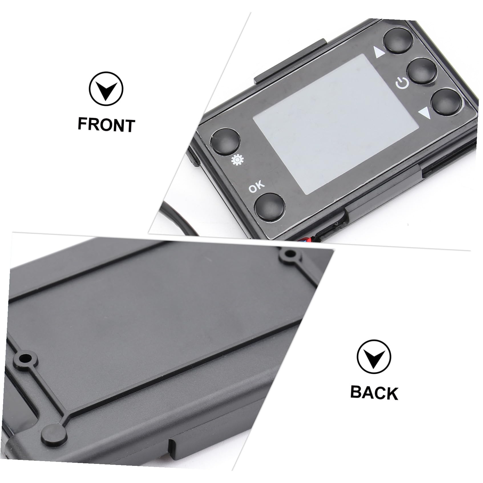 Contrôleur de Chauffage Voiture LCD Noir 4 Boutons Télécommande 12V-24V pour Chauffage Stationnement Accessoire pour Auto Réglage Carburant et Température