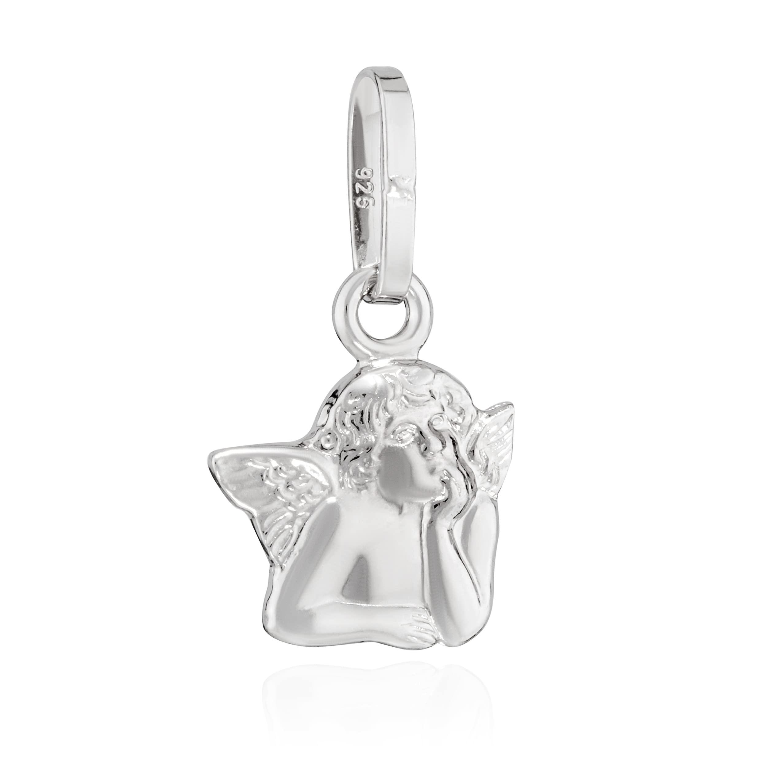 NKlaus Ciondolo Angelo Custode In Argento 925 - Amuleto Talismano 12mm