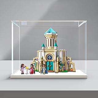 Acrylic Dustproof Transparent Box. Suitable for Lego 143224 King's Castle Models, Gifts, Dolls, Collectibles Storage Box, Display Box. (Box Only, No Model) (White)