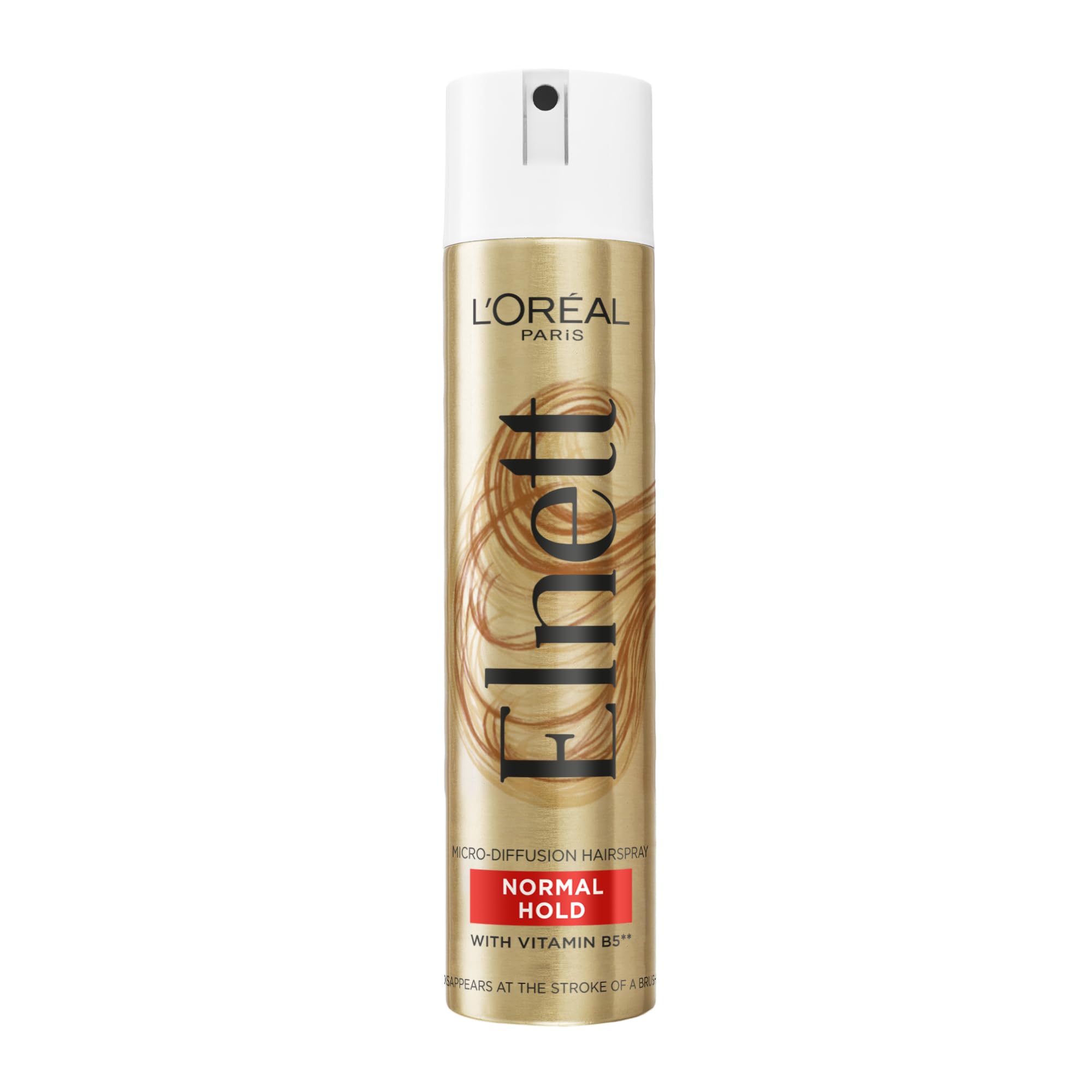 L'Oreal Elnett Hairspray for Normal Hold, Gives hold and natural looking shine, 24H normal hold with natural looking shine, feels clean and ready to restyle, 400ml