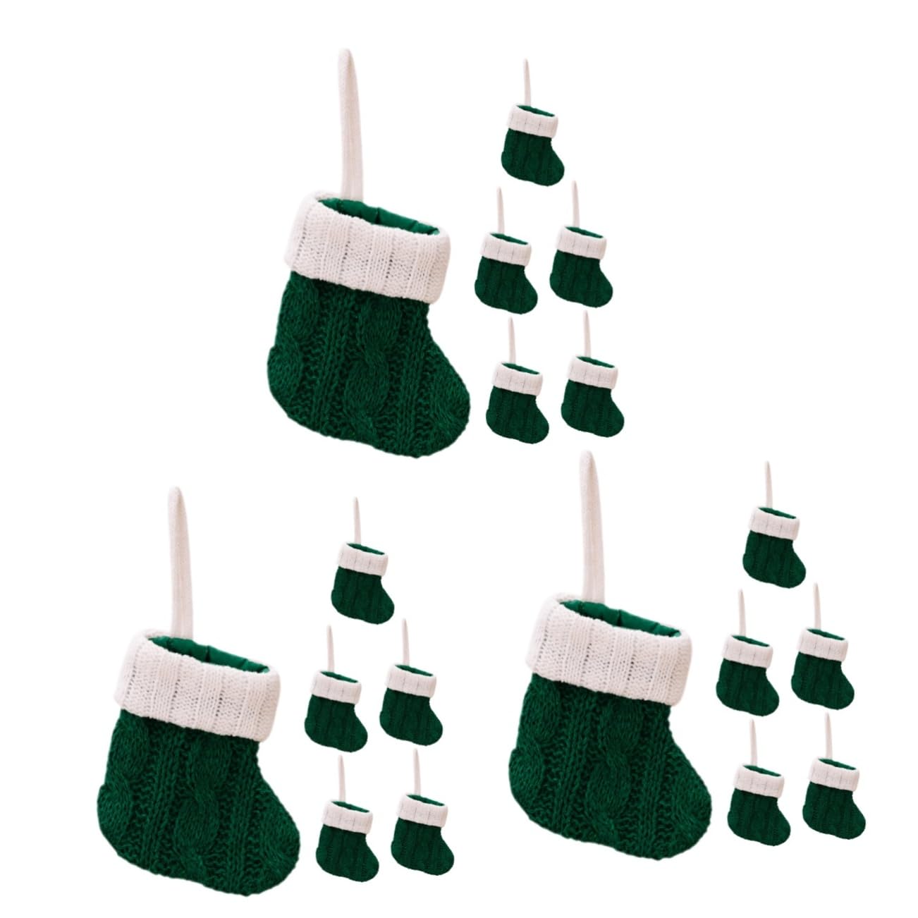 Chaussettes de Noël en tricot Amosfun : mini mini-chaussettes déco pour bonbons