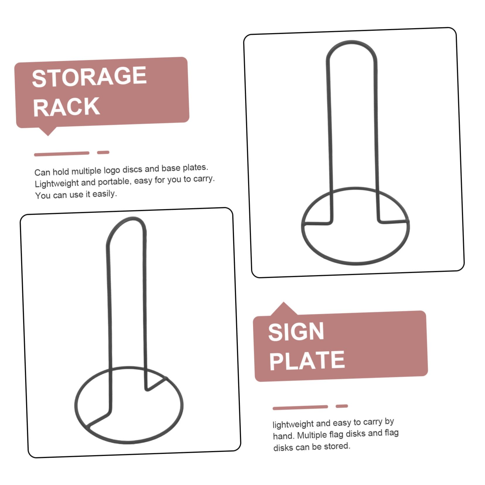 Kisangel Support de Rangement pour Plots de Football Métal Porte-disques Marqueurs Léger Portable