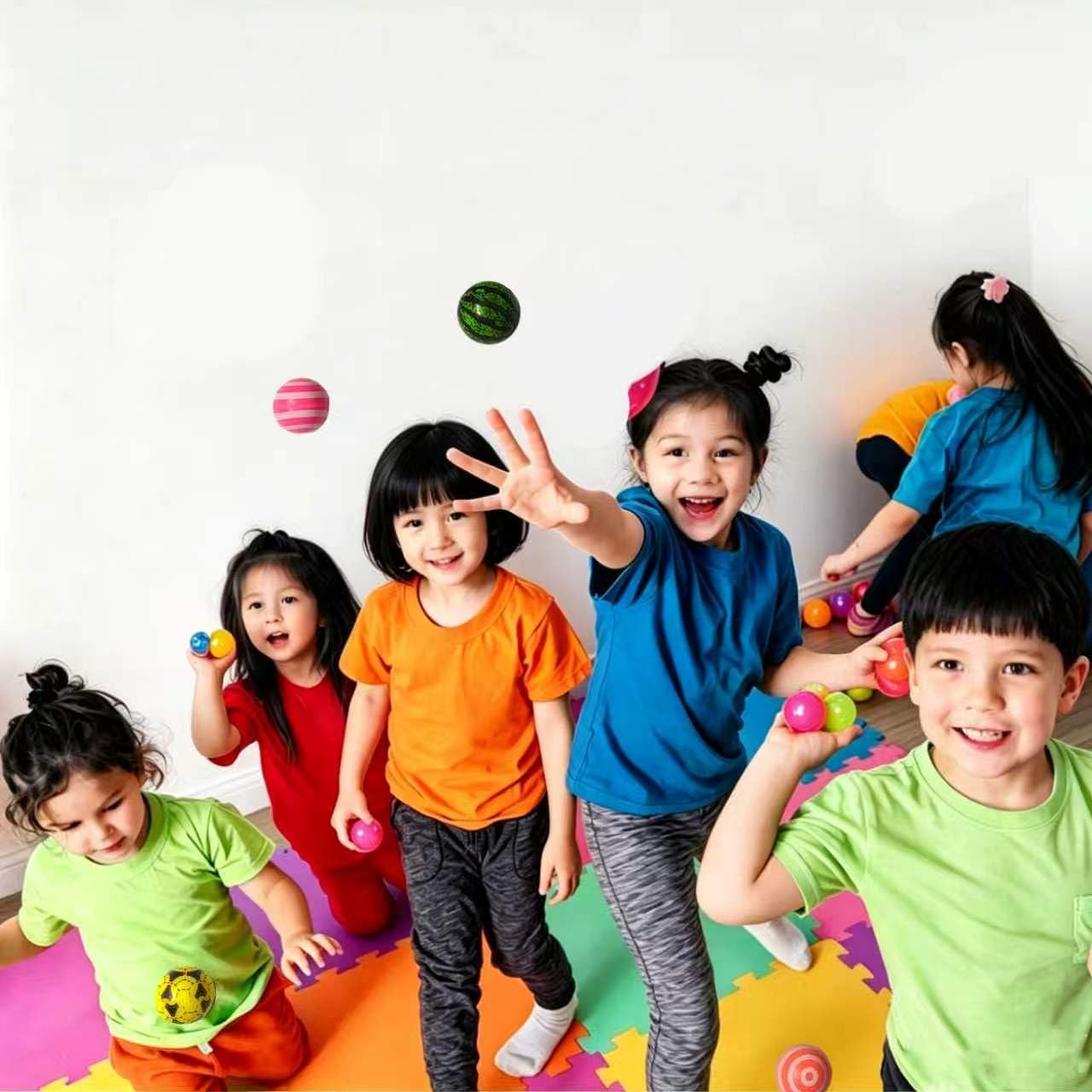8 Piece(Multicolor) Super Bouncy Balls for Kids, 32mm High Bouncing Rubber Balls Large Party Favor Pack for Kids, Classroom Prizes, Carnival Games, Goodie Bag Fillers Birthdays Gift