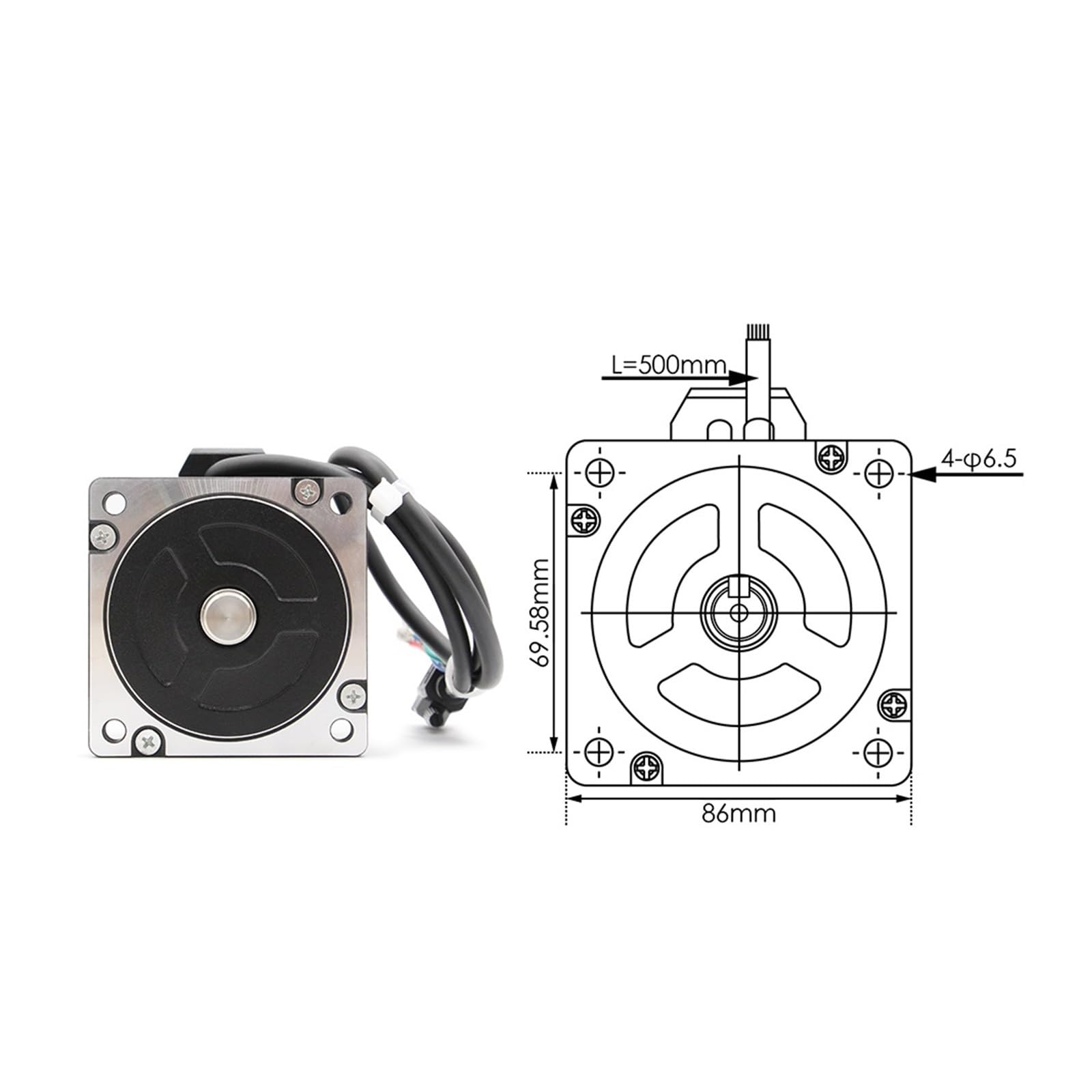 Zestaw Silnika Krokowego Nema34 Z Zamkniętą Pętlą 4,5 Nm HBS86H + 86HS45N Serwosterownik 2-fazowy DC (30-110 V) / AC (18-80 Niezawodna Praca