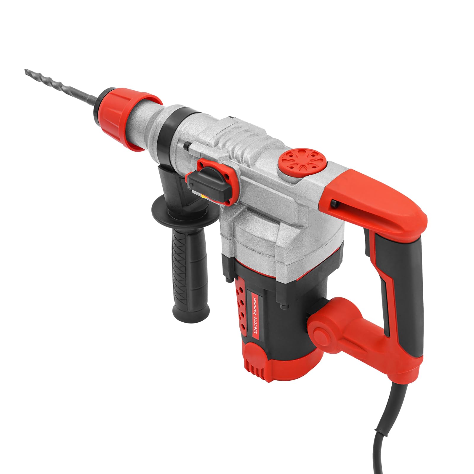 Młot udarowo-obrotowy, 2200 W, 220 V, młot wyburzeniowy z akcesoriami, funkcje 3 w 1, dłuto i walizka, obrotowy uchwyt podrzędny, 930 obr./min do wiercenia, cięcia