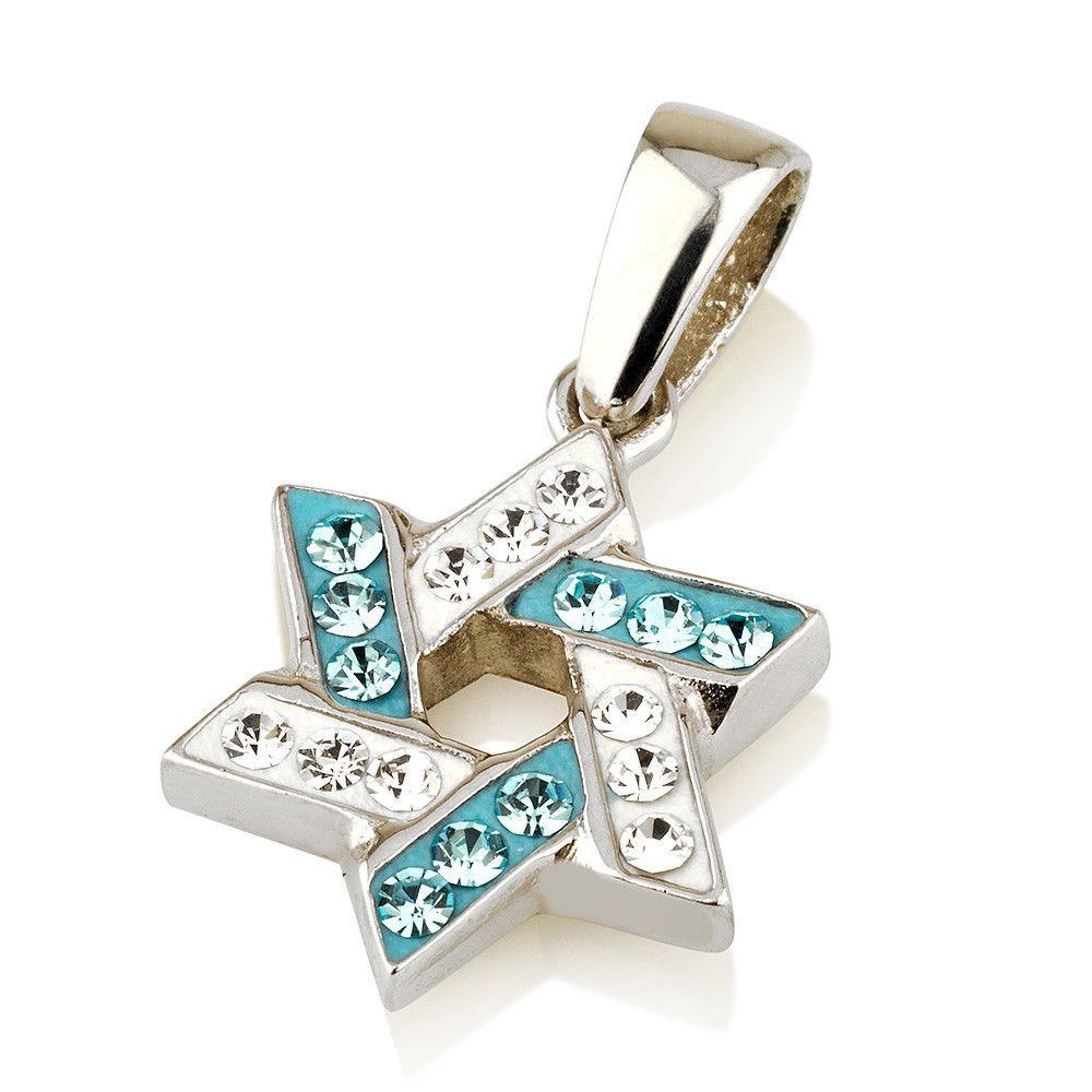 Pendentif étoile de David avec chaîne en argent 925