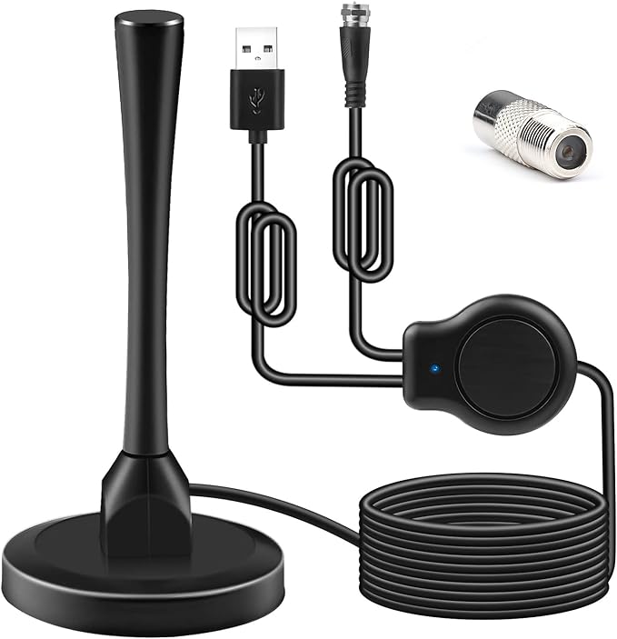 TV Aerial,Indoor TV Aerial 150 Miles Freeview HDTV Aerial with