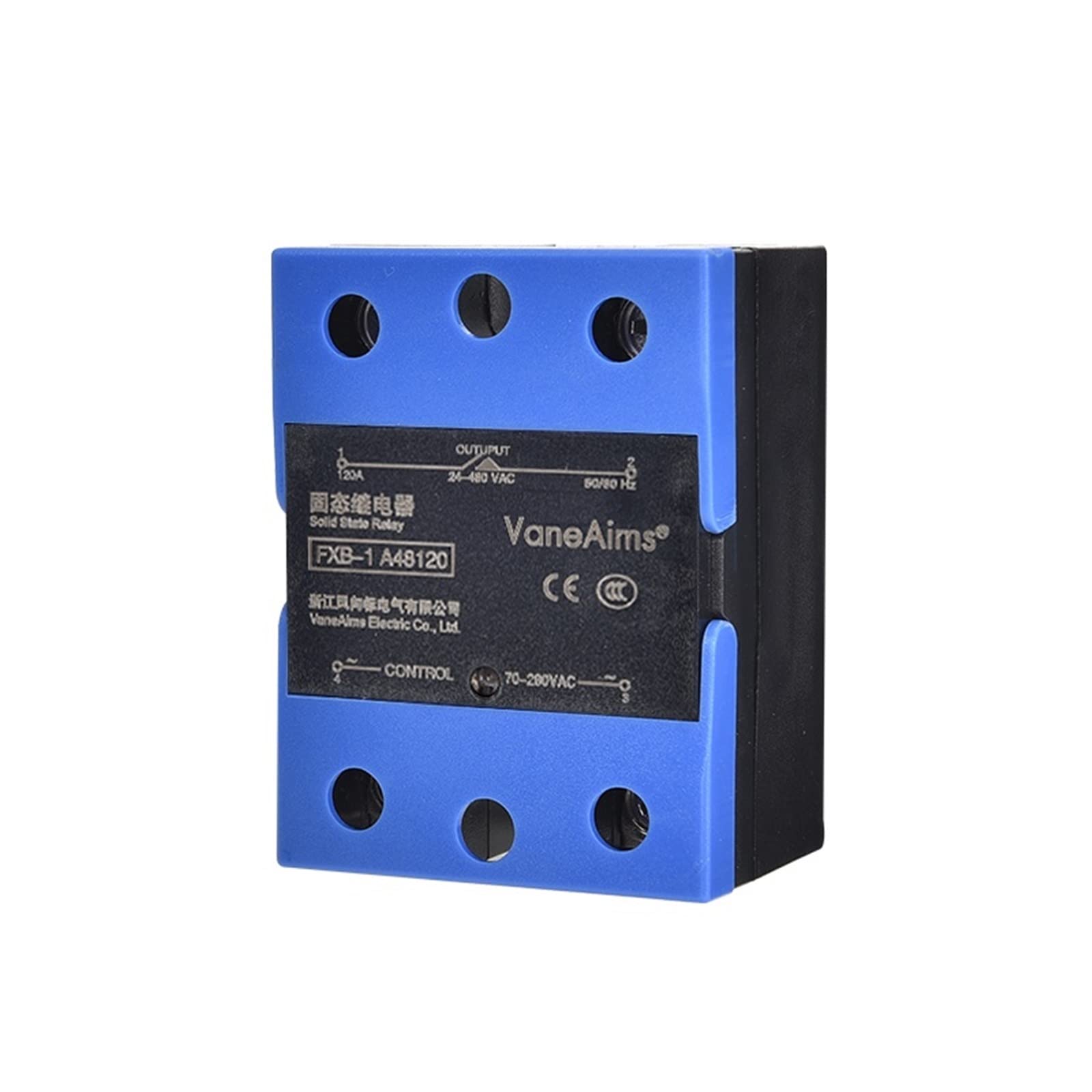 Nowość Solid State Relais flip Cover FXB-1 10A25A40A60A80A100A120A AC Control Wolna pasta termoprzewodząca (AC-AC-60A)
