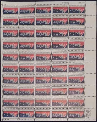 Migratory Bird Treaty Sheet of 50 x 5 Cent US Postage Stamps NEW Scot 1306