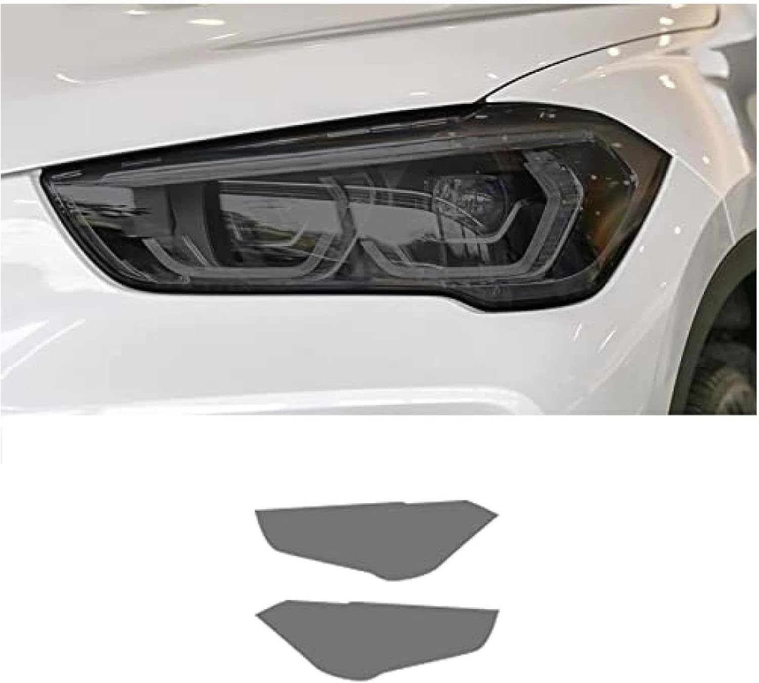 SamLng Car Front Light Film for X1 F48 2019-2020 Blackened Headlight Protection Sticker Car Front Headlamp Protection Film car Lights Film Headlight Anti-Scratch Non-Yellowing Protective Film