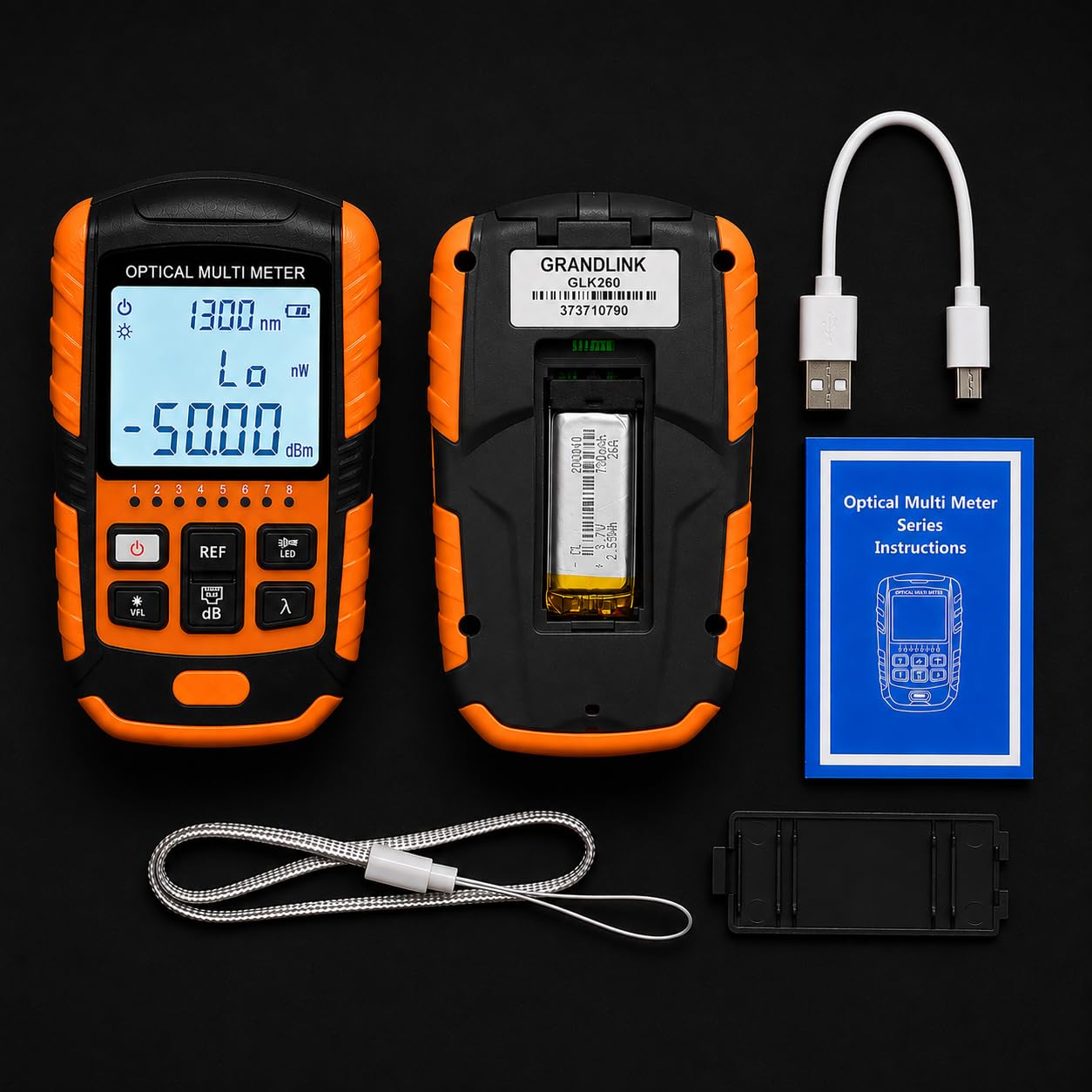 4-in-1 Optical Power Meter with 5KM VFL, RJ45 Network Tester, LED Flashlight & Backlit LCD, USB-C Rechargeable Lithium Battery, -50~+26dBm Range – FTTH, Telecom, CATV, Data Center-picture-19