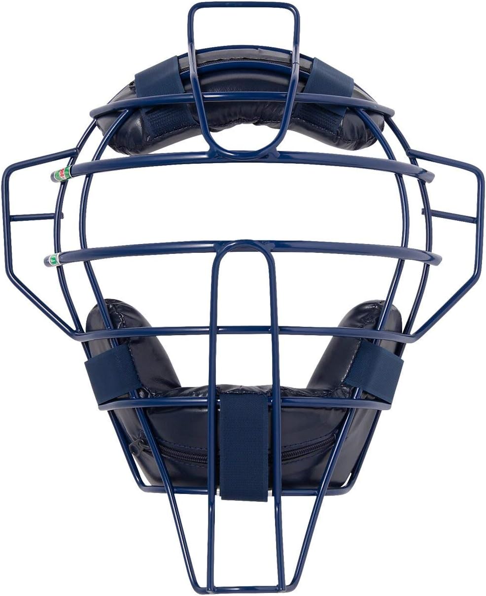 Asics 3123A474 Soft Baseball Catcher's Mask, Compatible with M Ball, 3123A474.410, Navy, F