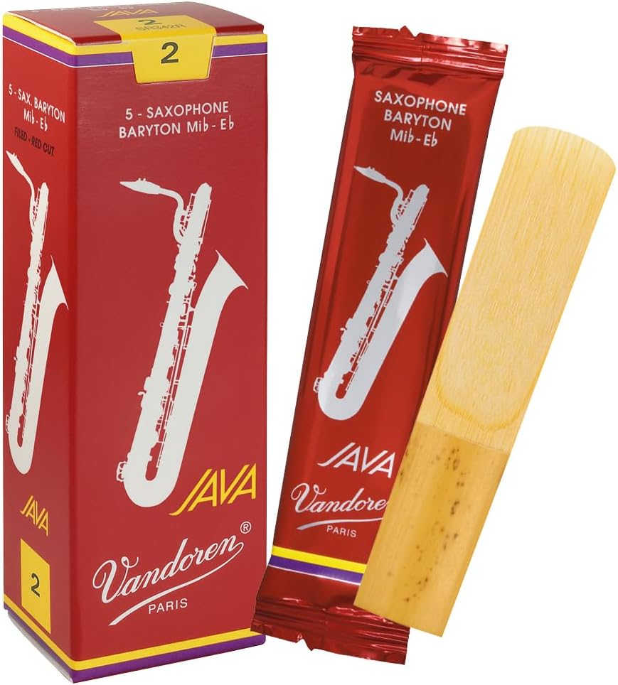 SR342R Bari Sax JAVA Red Reeds Strength 2; Box of 5