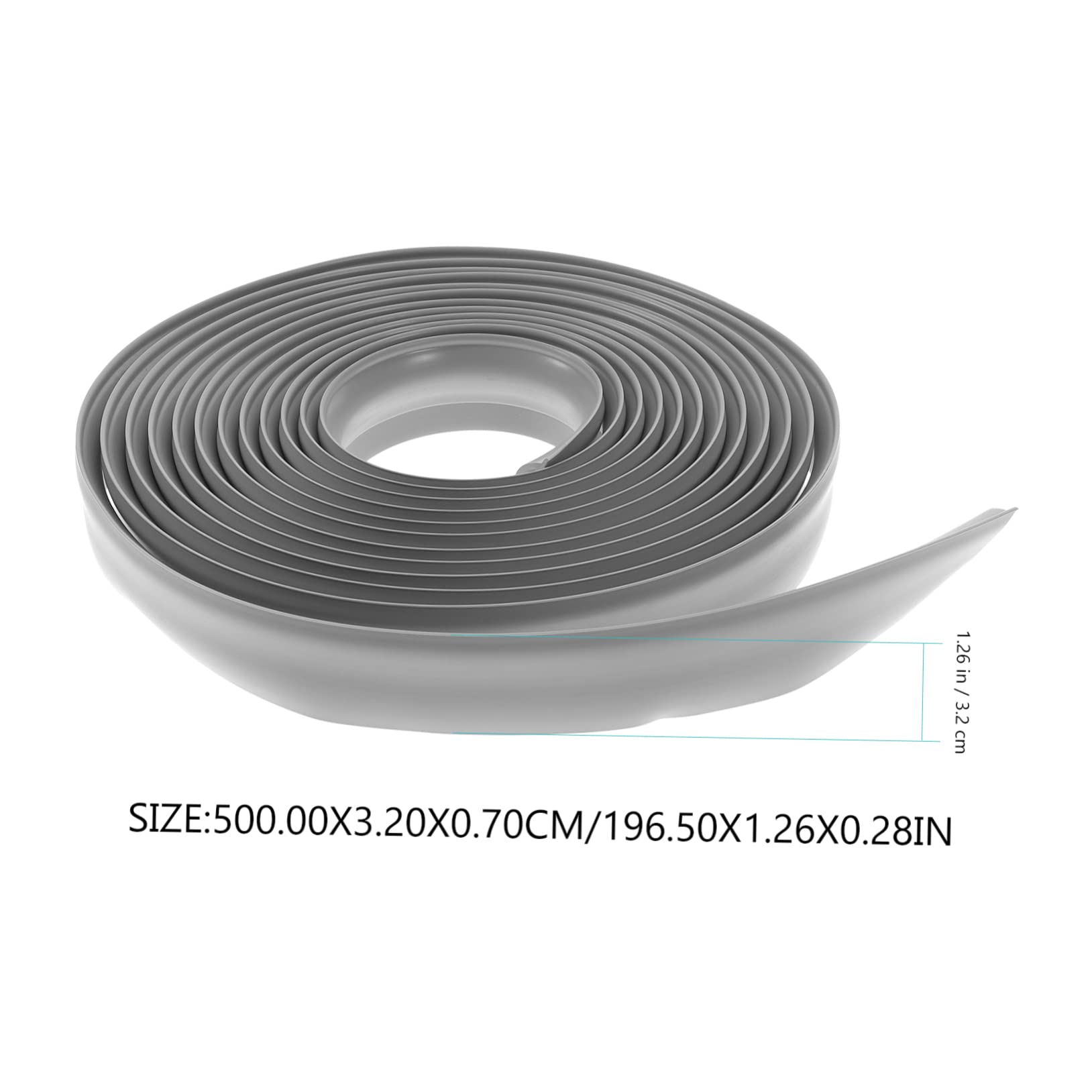 UKCOCO Tira de Transición de Alfombra a Baldosas de Pvc Flexible de 16.5 Pies, Resistente y Fácil de Instalar para Bordes de Alfombras y Umbrales de Menos de 5 Mm