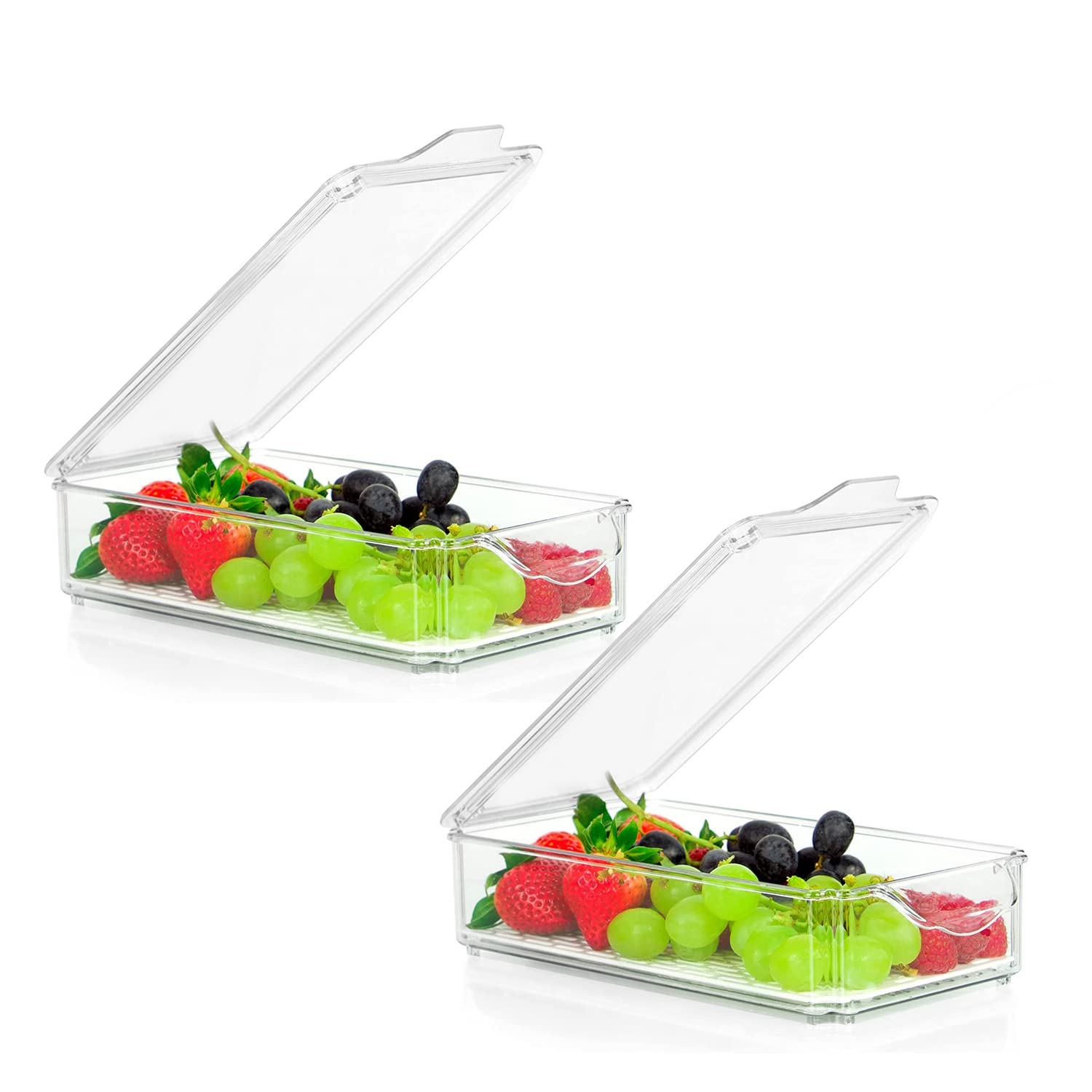 Organisateur de réfrigérateur empilables boîte rangement armoire réfrigérée garde-manger B