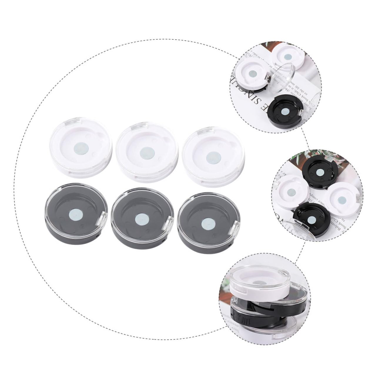 FOMIYES 3 Set Di Ombretti Singoli Magnetici Per Il Trucco Scatola Per Ombretti Ombretti Vuoti Ricaricabili Organizer Per Fard Contenitori Per Cosmetici 6 Pezzi * 3