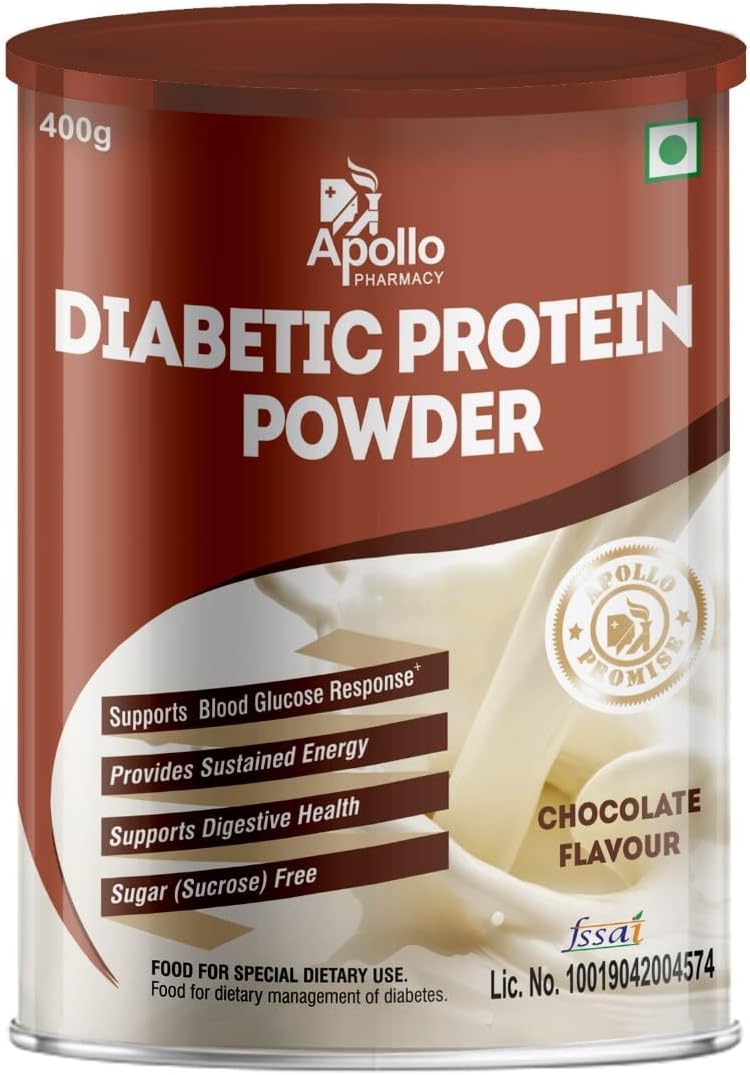 Apollo Pharmacy Diabetic Protein Chocolate Flavour - Pack of 400g Powder