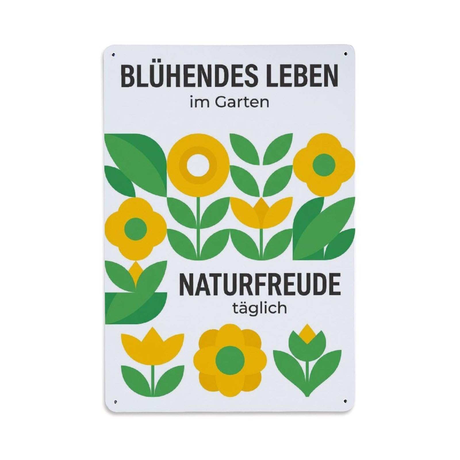Vintage Funny Garden Blooming Life Rustic Gate Vibrant Metal Tin Sign