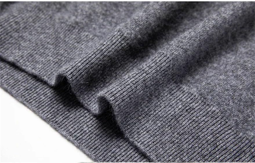 Men Fall Winter Daily Cashmere Sweater Solid Business Vneck Thick Plus Size Pullover Jumper4
