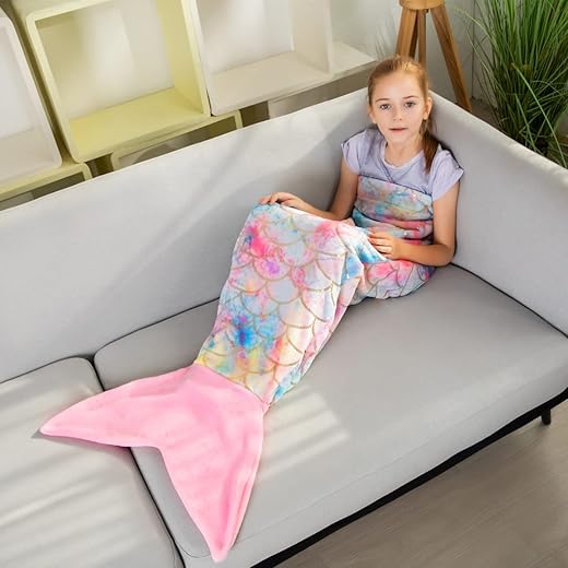 Cozy Mermaid Tail Blanket for Toddlers