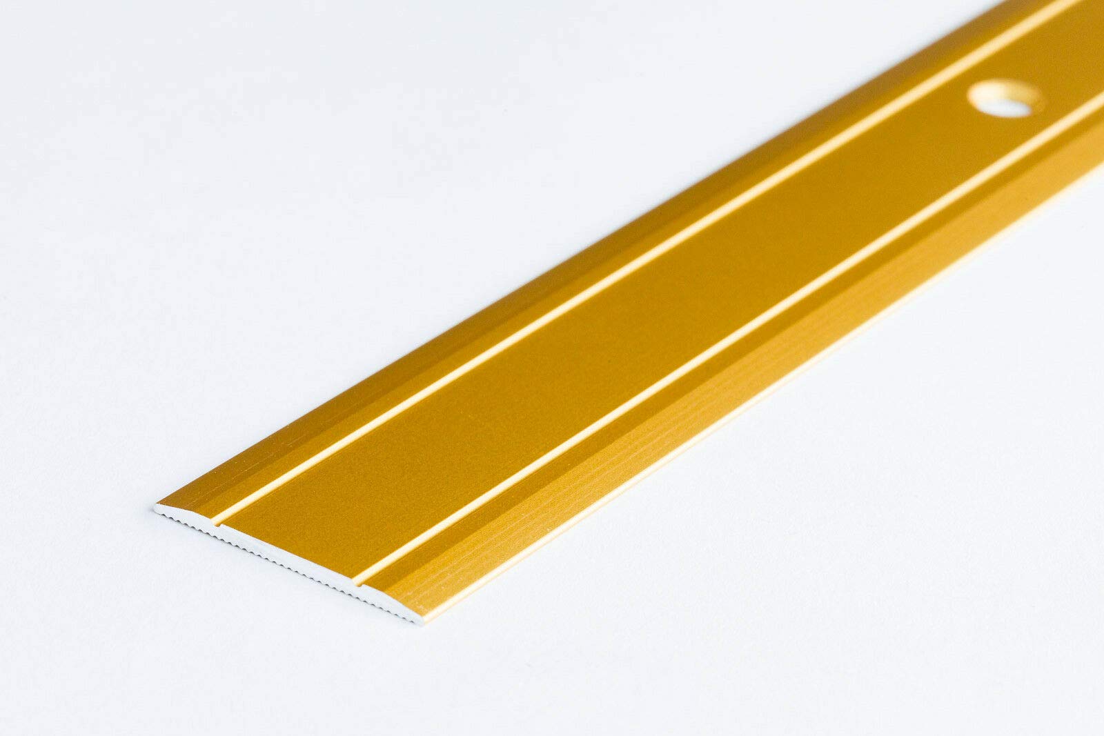 Tmw Profiles Gold Flat Carpet Cover 30 X 900 Mm Door Strip Aluminium Rail Drilled Floor (Gold)