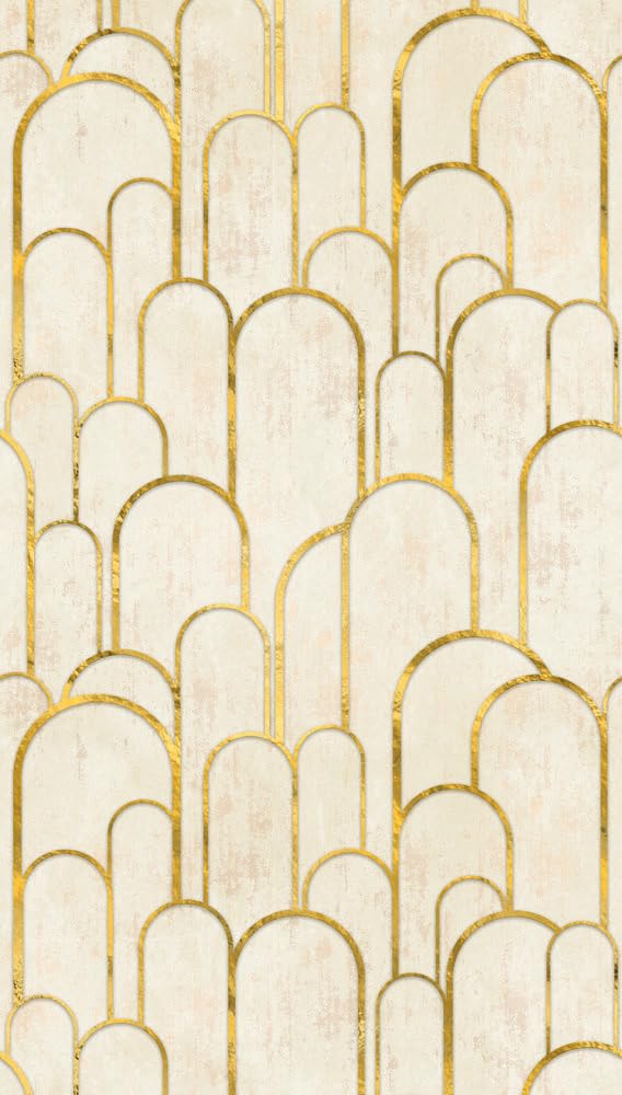 Papier peint photo intissé Livingwalls de qualité supérieure aspect structuré crème beige doré