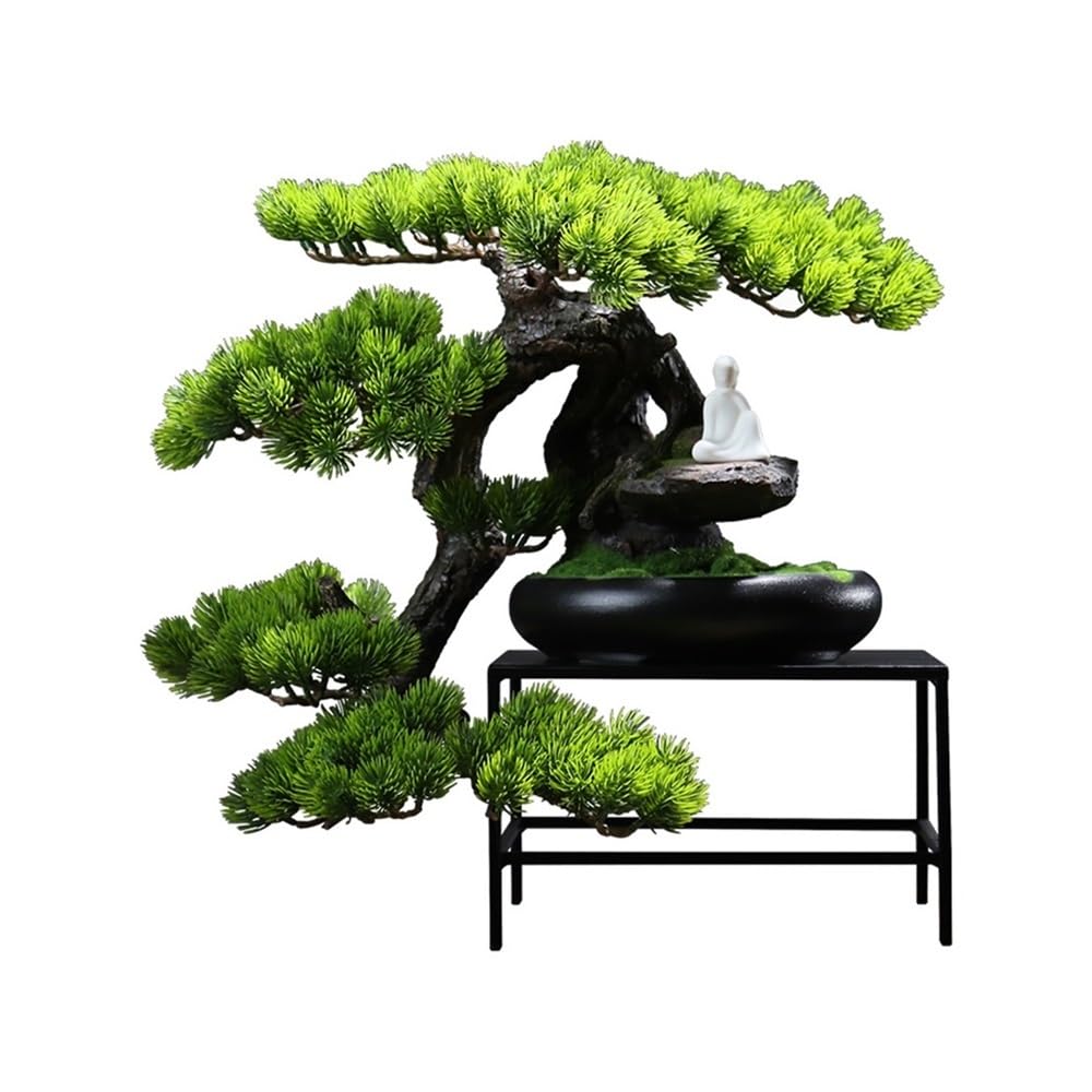 HCZKIUJY Bonsai Light Luxury Simulation Tree Ornaments Entrance High-grade Decorative Office Fake Plants Bonsai Plant