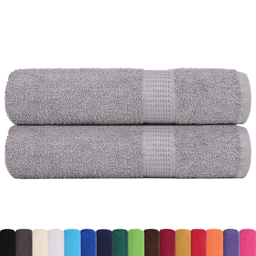 Frogn - Juego de toallas de baño (2 unidades, 100 x 150 cm, 360 g/m²), color gris