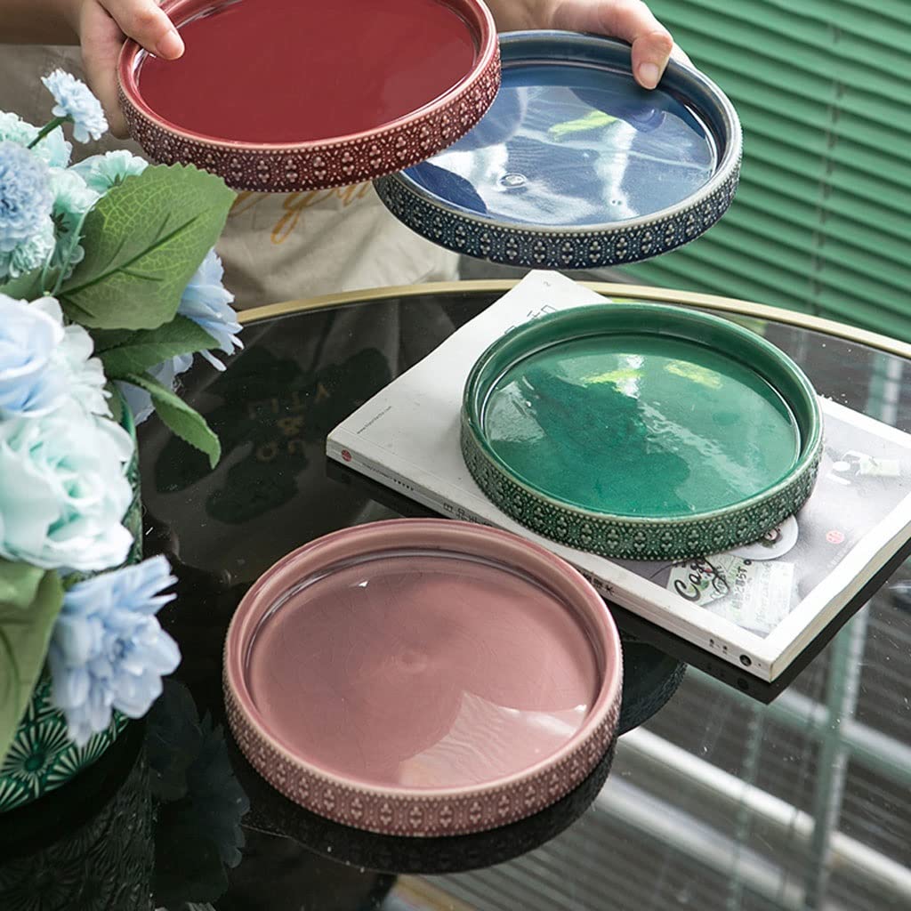 Spodki na rośliny doniczki ceramiczne podstawka do roślin domowych roślina podwozie na wodę salon podstawka pod doniczkę okrągła taca na rośliny doniczka na kwiaty do wewnątrz i na zewnątrz rośliny ogrodowe