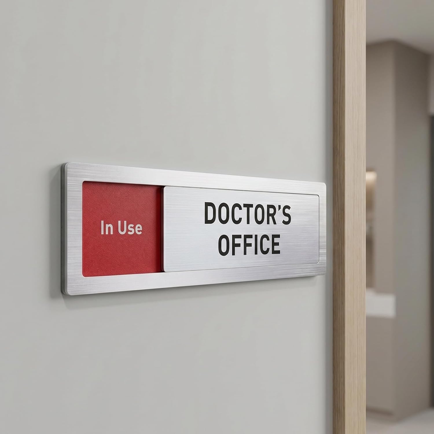 YARNOW 2pcs Doctor Room In Use Sliding Status Sign, Consultation Room Slider Indicator for Clinic, Vacant Occupied Display for Hospital Office Door
