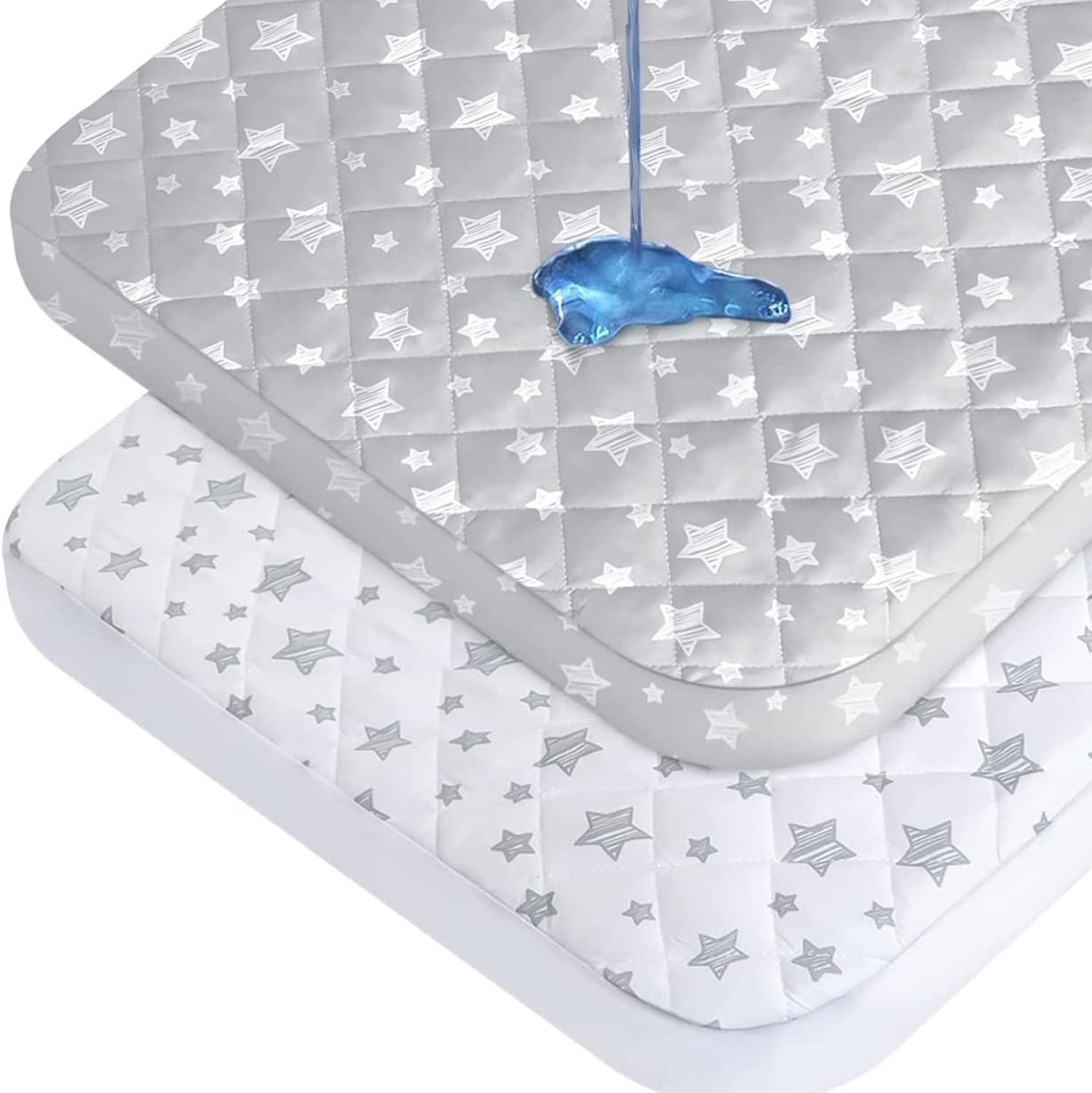 Waterproof Pack N Play Mattress Pad Protector 2 Pack