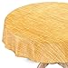 Produktbild Tischdecke abwaschbar Wachstuch Wachstuchtischdecke Rund 120cm Schnittkante Leinen Textil Optik Gelb Gartentischdecke Wachstuch