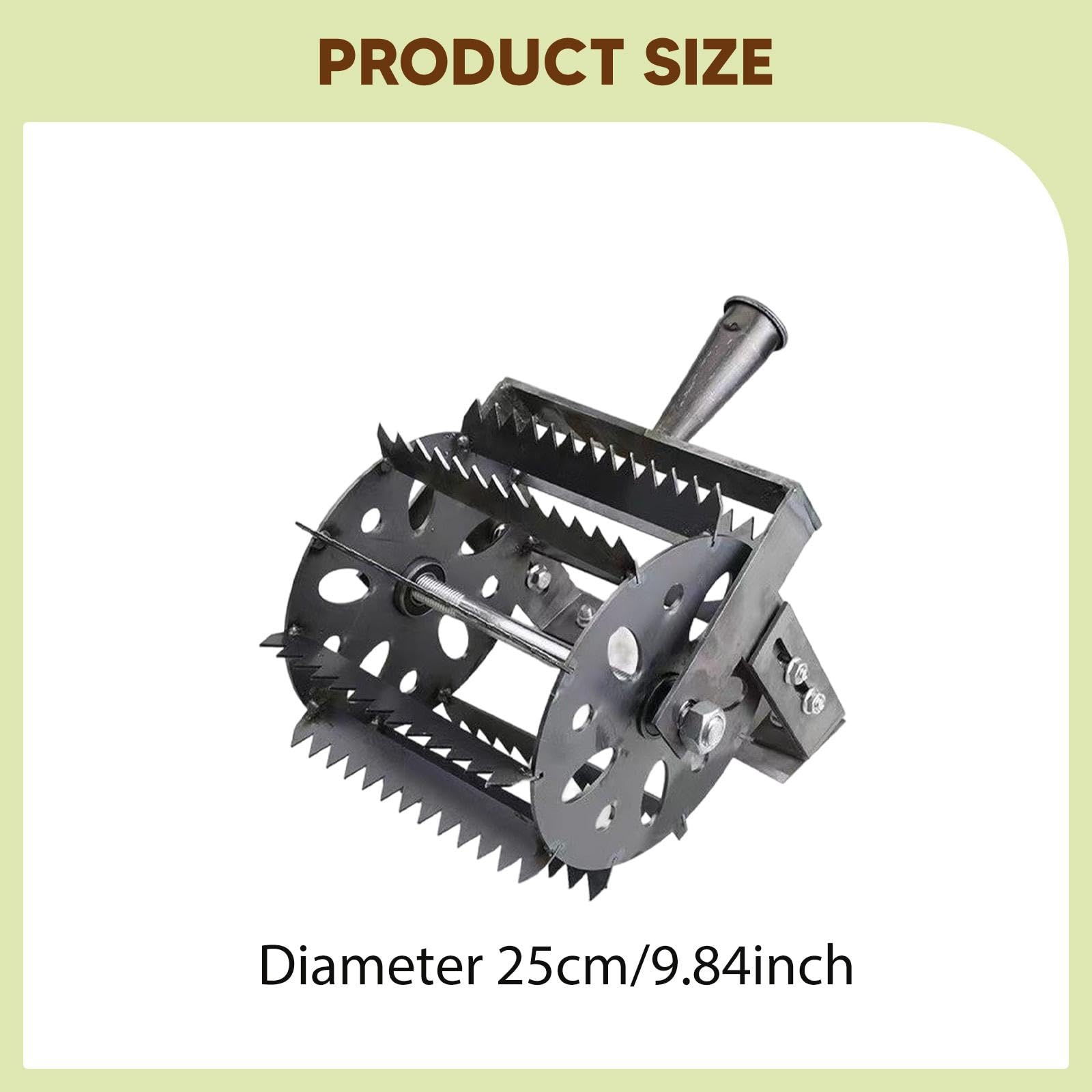 Desmalezadora Rotativa, Aireador de Césped, Cultivador Manual de Mano Resistente para Eliminar Malezas, Cultivador Manual de Empuje para Jardín, Patio