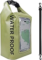 Vista 12 de Bolsa impermeable 2 en 1 para acampar al aire libre, playa, bolsa a prueba de arena, mochila impermeable para teléfono celular, accesorios