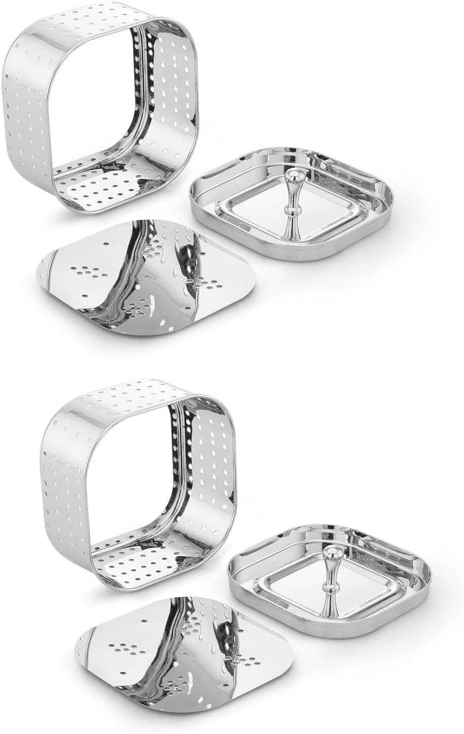 Stainless Steel Paneer Maker Mould Stainer Paneer Mould Maker Press Square Shaped Kitchen Tool- 700 ml, (Pack Of 2)