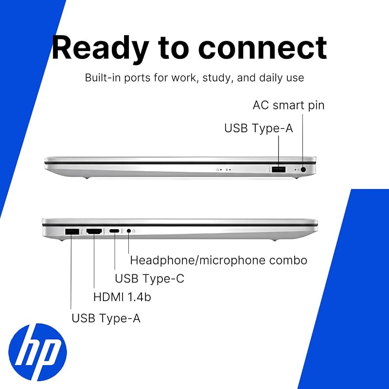 HP 17.3 inch Laptop | 2026 Edition | Intel 13th 8 Cores i3 CPU (Beat 11th i5) | 4GB RAM | 128GB SSD | Wi‑Fi 6 | AI Copilot | Large Screen | Windows 11 image 3