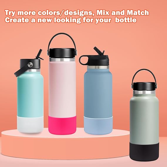 LUCKINEE 2Pcs Silicone Boot Base for Hydro Flask Wide Mouth 12-24OZ