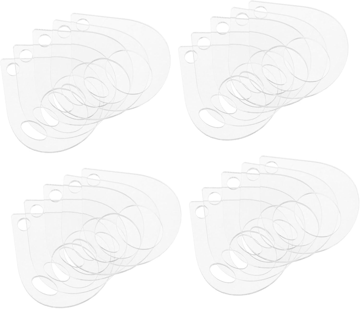 Anneome 20Pcs Acrylic Thread Drops Clear Embroidery Floss Organizers for Sewing and DIY Craft Projects Versatile Storage for Cross Stitch Threads