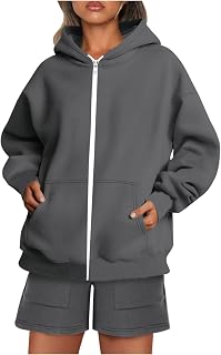 TURWXGSO Women's Hoodies Sets Fleece 2 Piece Outfits Full Zipper Sweatshirts Solid Color Hooded Sweatsuit Pocket Long Sleeve Tops And Shorts Sports Joggers Pants Tracksuit Set