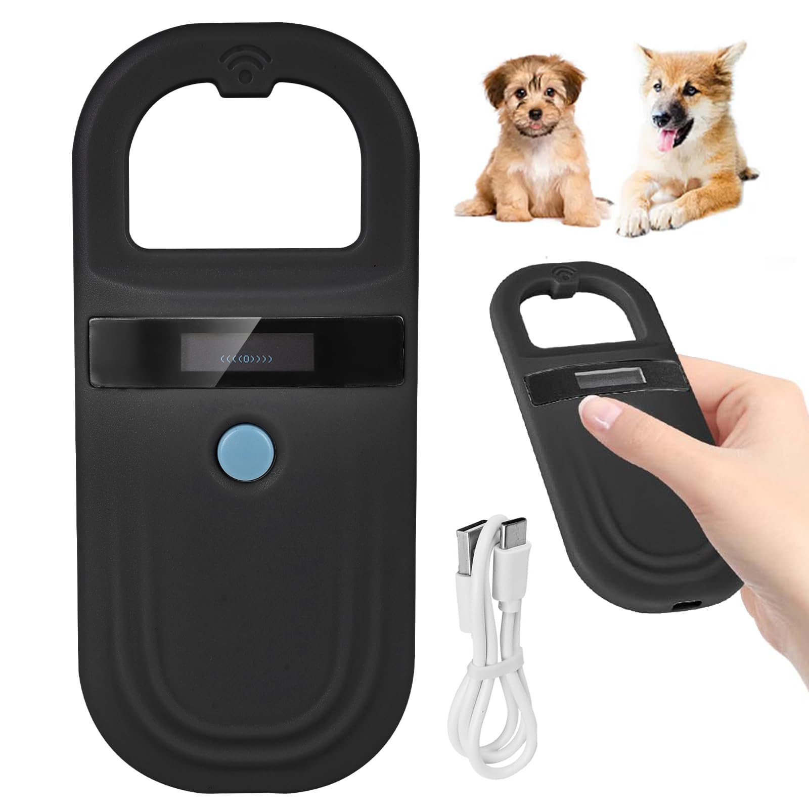 Lettore ID per animali domestici, lettore di chip per animali, scansione microchip per animali domestici, lettore di microchip RFID 134,2 kHz 125 kHz, legge chip per animali domestici in FDX-B