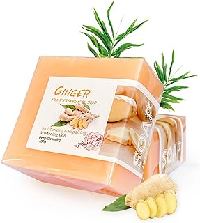 Organic Ginger Soap, Ginger Lymphatic Drainage Ginger Soap Natural Organic Ginger Soap for All Skin Types (1pc-soap)