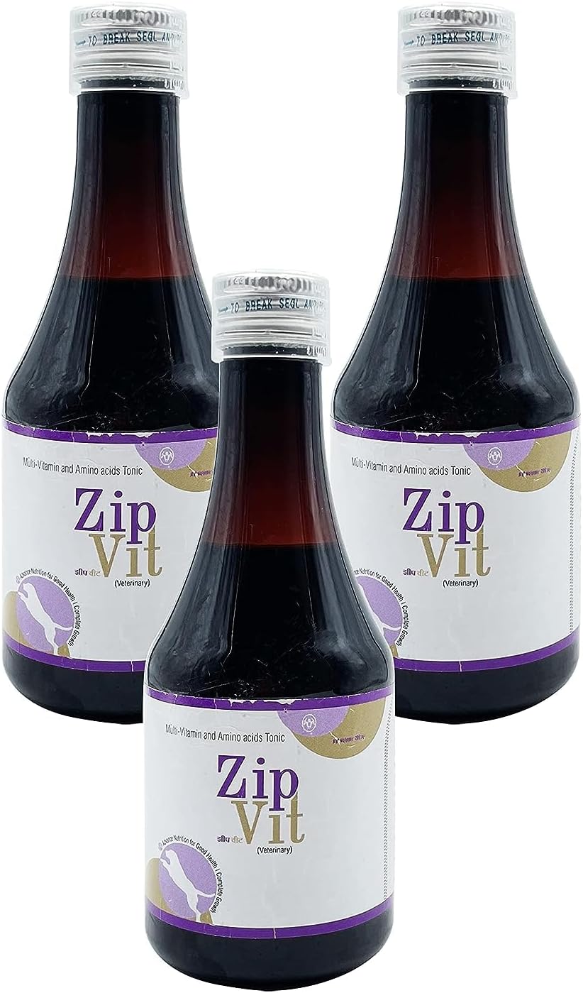 SAVSUBH ZipVit multivitamin for Dogs| Amino Acid Dog Supplement| Immunity Booster & Appetite Stimulation for Dogs & Cats (Pack of 3)