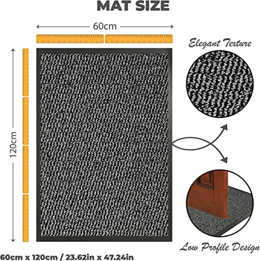 Lexell Washable Door Mat for Indoor & Outdoor, Highly Absorbent Non-Slip FloorMat - Image 2