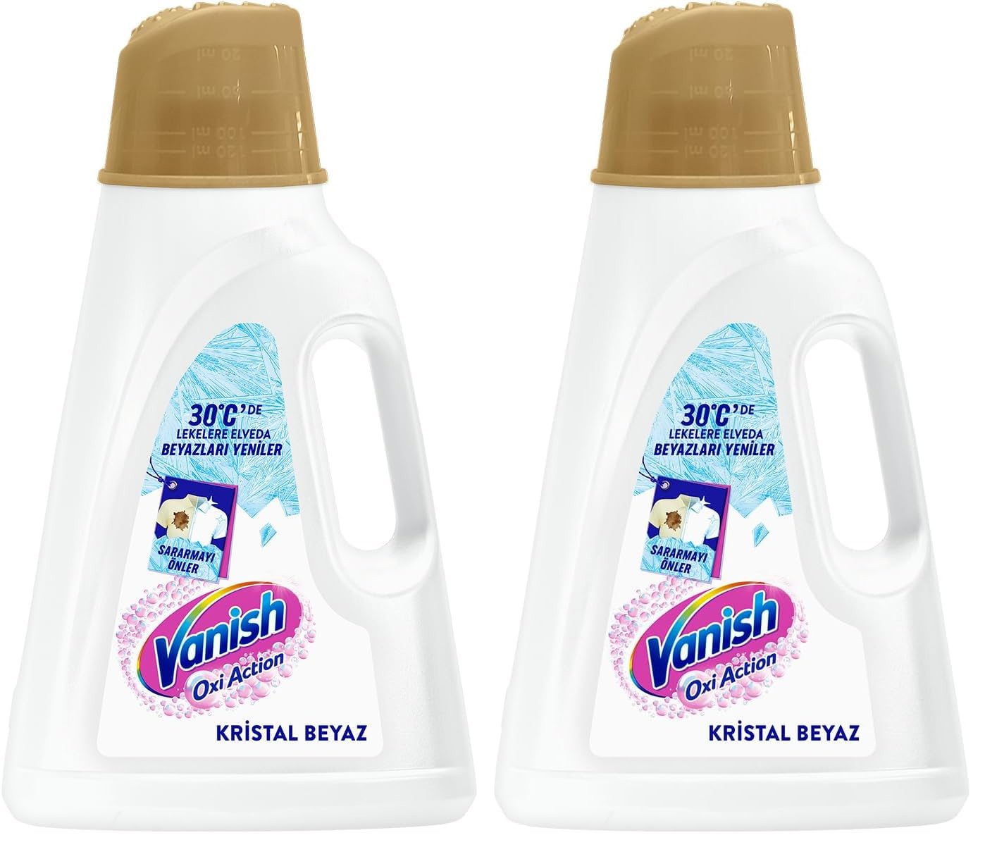 Vanish Kosla Multipower Beyazlar için Leke Çıkarıcı ve Çamaşır Deterjanı Güçlendirici Sıvı (1 x 2700 ml) (2 paketi)