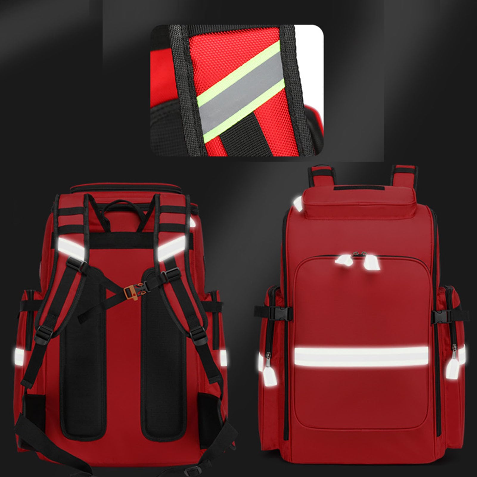 Torba pierwszej pomocy pusta torba ratunkowa Pierwsza pomoc Trauma Multi-Pocket Travel Field Trips Camping Essentials, odblaskowa torba urazowa